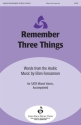 Ellen Foncannon, Remember Three Things SATB Chorpartitur