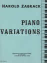 Harold Zabrack, PIANO VARIATIONS Klavier Buch