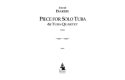 David Baker, Piece for Solo Tuba/Tuba Quartet Tubaquartett Partitur