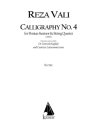 Reza Vali, Calligraphy No. 4 Streichquartett Partitur