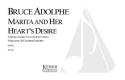 Bruce Adolphe, Marita and Her Heart's Desire Mixed Choir and Orchestra Partitur
