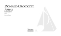 Donald Crockett, Array Streichquartett Partitur + Stimmen
