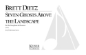 Brett William Dietz, 7 Ghosts Above the Landscape Alto Saxophone and Drumset Buch