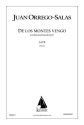Juan Orrego-Salas, De Los Montes Vengo SATB a Cappella Chorpartitur