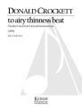 Donald Crockett, To Airy Thinness Beat Viola and Six Instruments Buch