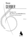 Steven R. Gerber, Fanfare for the Voice of A-M-E-R-I-C-A Brass Band and Percussion Partitur + Stimmen