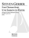 Steven R. Gerber, Four Choruses from Une Saison En Enfer Rimbaud SATB a Cappella Chorpartitur