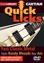 Fast Classic Metal - Quick Licks Gitarre DVD