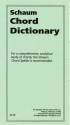 Chord Dictionary Klavier Buch