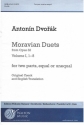 Antonn Dvork, Moravian Duets, Vol. I (Collection) 2-Part Choir Klavierauszug