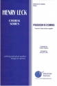 Freedom Is Coming SAB a Cappella Chorpartitur
