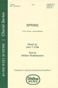 John T. Edel_William Shakespeare, Spring SSA a Cappella Chorpartitur