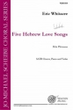 5 Hebrew Love Songs for mixed chorus, piano and violin solo violin part