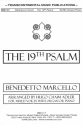 Benedetto Marcello, The 19th Psalm SATB Chorpartitur