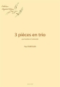 Paul Tortelier, 3 Pieces En Trio 2 Violoncelles, Hautbois Partitur + Stimmen