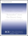 Stephen Chatman, Two Rossetti Songs: No. 2 Remember TTBB a Cappella Stimme