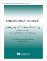 Johann Sebastian Bach, Cantata 147: Jesu, Joy of Man's Desiring TTBB Piano 4-Hands Stimme