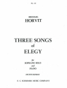 Michael Horvit, Three Songs of Elegy Soprano/High Voice and Piano Buch