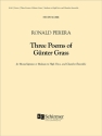 Ronald Perera, Three Poems of Guenter Grass Mezzo-Soprano/Medium Voice-High Voice, Chamber Ensemble Studienpartitur