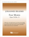 Johannes Brahms, Four Motets, Opus 74 SSATBB Chorpartitur