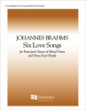 Johannes Brahms, 6 Love Song Waltzes SATB, Piano Four-Hands Stimme