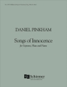 Daniel Pinkham, Songs of Innocence Soprano/High Voice, Flute and Handbell Buch + Einzelstimme