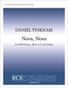 Daniel Pinkham, Nova, Nova SATB, Horn and Organ Partitur
