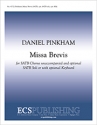 Daniel Pinkham, Missa Brevis SATB, opt. Keyboard [Organ or Piano] doubling Stimme