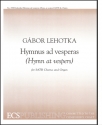 Gabor Lehotka, Hymnus ad Vesperas SATB and Organ Stimme