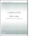 Coreen Duffy, Adon olam SATB, Percussion Stimme