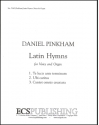 Daniel Pinkham, Three Latin Hymns Voice and Organ Buch