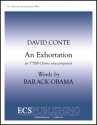 David Conte, An Exhortation TTBB a Cappella Stimme