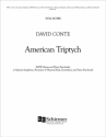 David Conte, American Triptych SATB and Piano 4-Hands, Soprano Saxophone, 3 Percussions, Harp, CB Partitur
