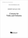 Henry Mollicone, Concerto for Violin and Orchestra Violin Solo and Orchestra Klavierauszug