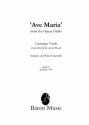 Giuseppe Verdi, Ave Maria Soprano and Wind Ensemble Partitur + Stimmen
