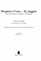 Vincenzo Bellini, Propizia  l'ora Si, fuggire Soprano, Mezzo Soprano, Bass and Symphonic Band Partitur + Stimmen