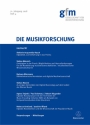 Die Musikforschung, Heft 4/2018  Magazine