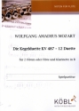 Die Kegelduette KV487 - 12 Duette f�r 2 Fl�ten (Fl�te und Klarinette in B) Spielpartitur