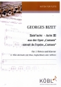 Entr'acte - Acte III - aus der Oper 'Carmen' f�r 2 Fl�ten und Klavier (2. Fl�te altern.Oboe, Englhrn, Altfl�te oder Altfl, Partitur und Stimmen