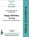 Hill, M.&P./Trad., Happy Birthday/For He's A Jolly Good Fellow 3 Flutes, A (opt. Picc + B)