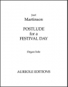 Joel Martinson, Postlude for a Festival Day Orgel Buch