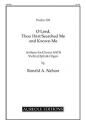 Ronald A. Nelson, O Lord, Thou Hast Searched Me and Known Me Mixed Choir [SATB], Organ and Violin Chorpartitur