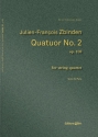 Julien-Franois Zbinden, Quatuor No. 2 Streichquartett Partitur + Stimmen