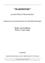 Harmonie Lied aus dem Musical 'Herzenstrume' Singst.+ Tasteninstr. mit Akkordbezeichn.