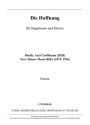 Hoffnung Text: R. M. Rilke Sololied mit Tasteninstrument Partitur