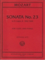 Wolfgang Amadeus Mozart, Sonata No. 23 in D major, K. 306/3001 flute and Piano Book & Part[s]
