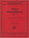 Henri Wieniawski, Two Mazurkas Op. 12 Violin and Piano Book & Part[s]