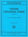 Henri Wieniawski, Thme Original Vari Op. 15 Violin and Piano Book & Part[s]
