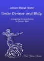 Strau, Johann (Sohn), Unter Donner und Blitz Blasorchester Partitur, Stimmensatz