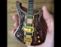 Lemmy Signature Carved Bass Miniature Guitar Replica Collectible